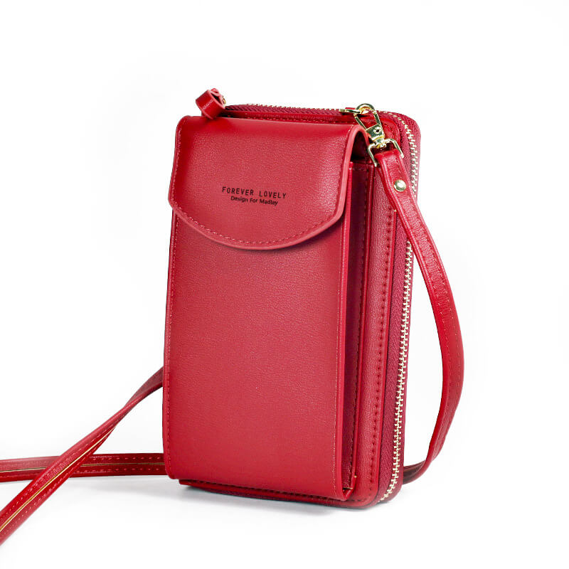 Durable PU leather compact bag for women, ideal for travel and casual outings.