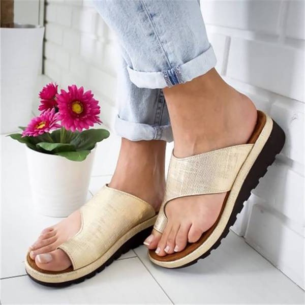 Comfortable women's orthopedic sandals with arch support for daily wear and pain relief.