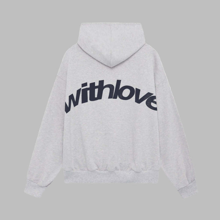 Women's cozy black graphic hoodie. Relaxed fit pullover, perfect for casual comfort, streetwear & everyday style.
