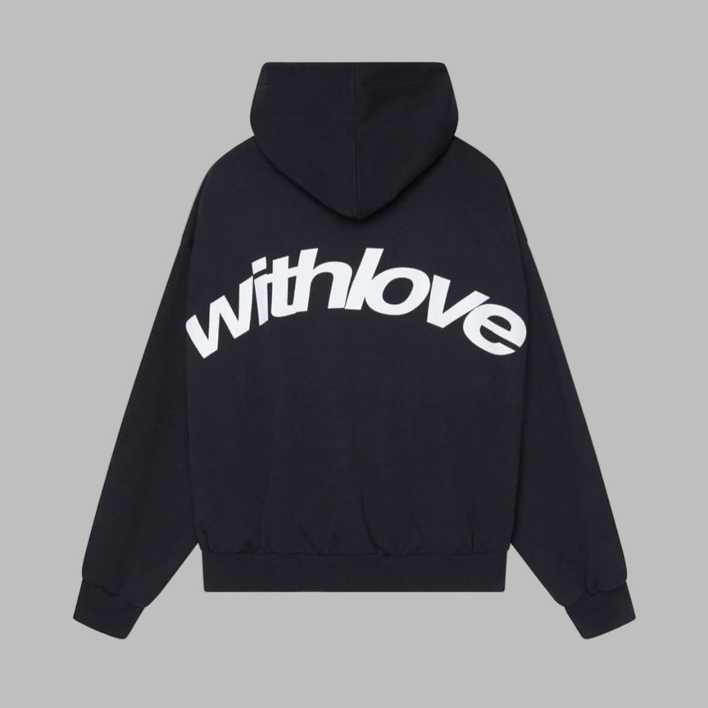 Gray women's graphic hoodie. Soft, relaxed fit pullover offering ultimate comfort & versatile style for layering.