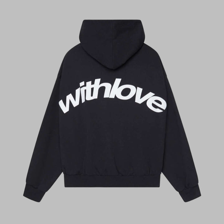 Gray women's graphic hoodie. Soft, relaxed fit pullover offering ultimate comfort & versatile style for layering.