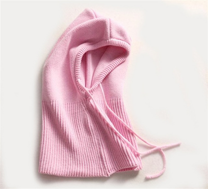 Elegant women's cashmere feel headwear, a warm knitted hat perfect for any winter outfit.