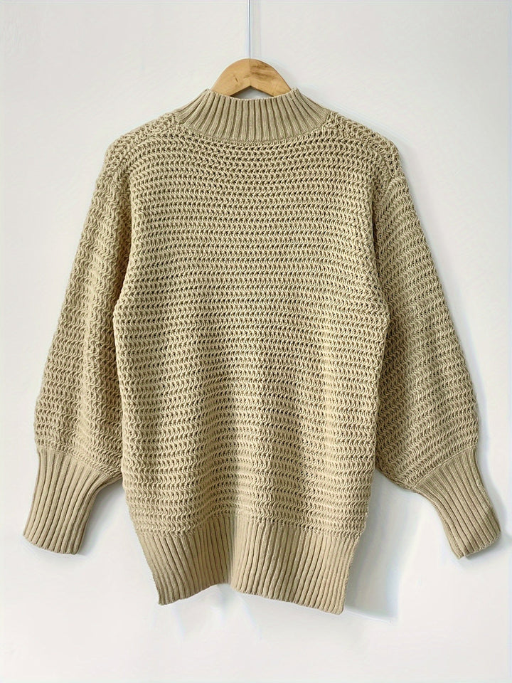 Winter fashion: women's cozy oversized chunky knit pullover for warmth and style.