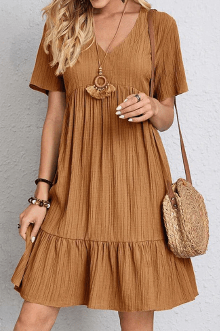 Day to night women's midi dress in a comfortable relaxed fit. Perfect for elegant everyday and travel.