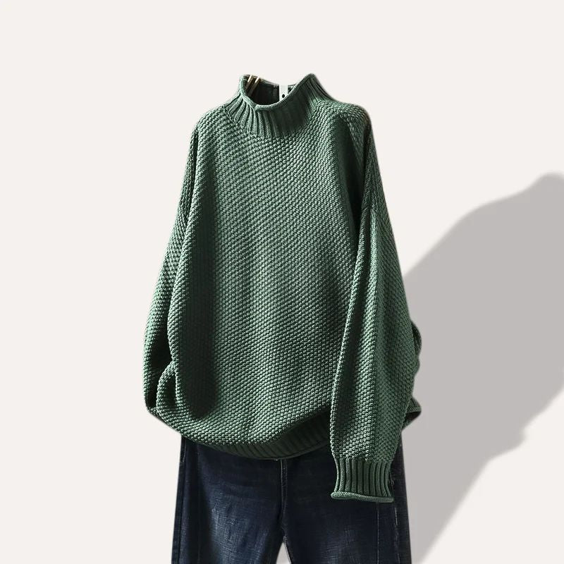 Women's cozy everyday pullover sweater, perfect for comfortable casual wear, ideal for fall and winter.