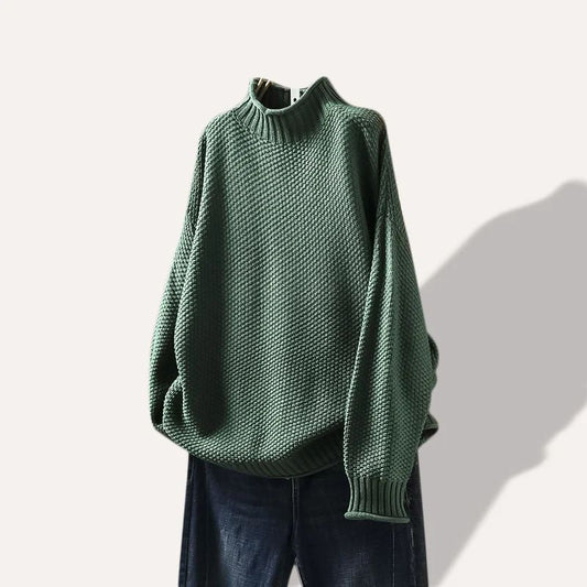 Women's cozy everyday pullover sweater, perfect for comfortable casual wear, ideal for fall and winter.