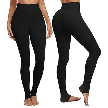 Everyday comfort with women's warm winter leggings, fleece-lined & high-waisted for cold weather.