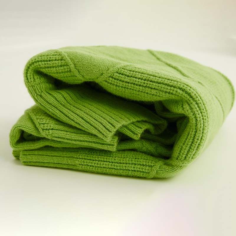 Relaxed fit women's high-neck sweater, a cozy long-sleeve knit for warm fall & winter days.