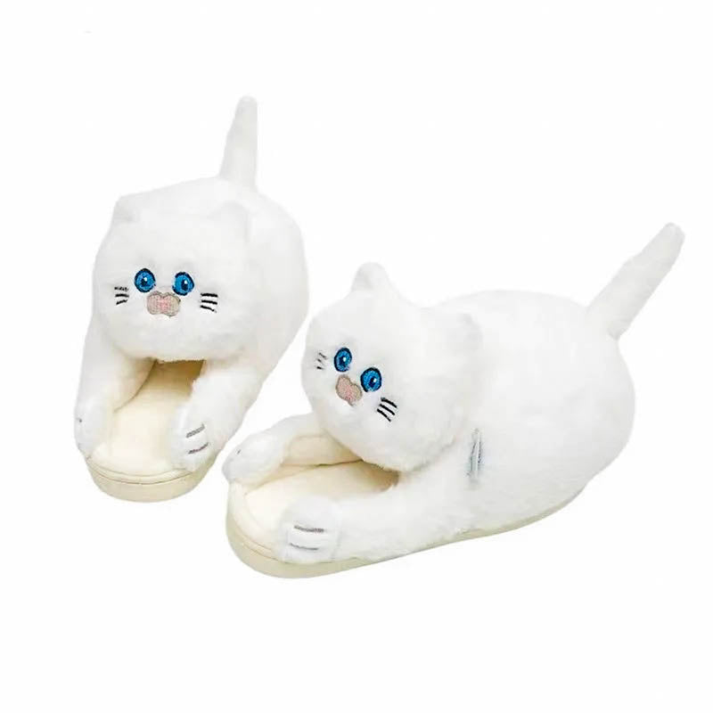 Cloud-like comfort women's cozy hugging cat slippers. Soft memory foam indoor footwear, perfect for ultimate relaxation.