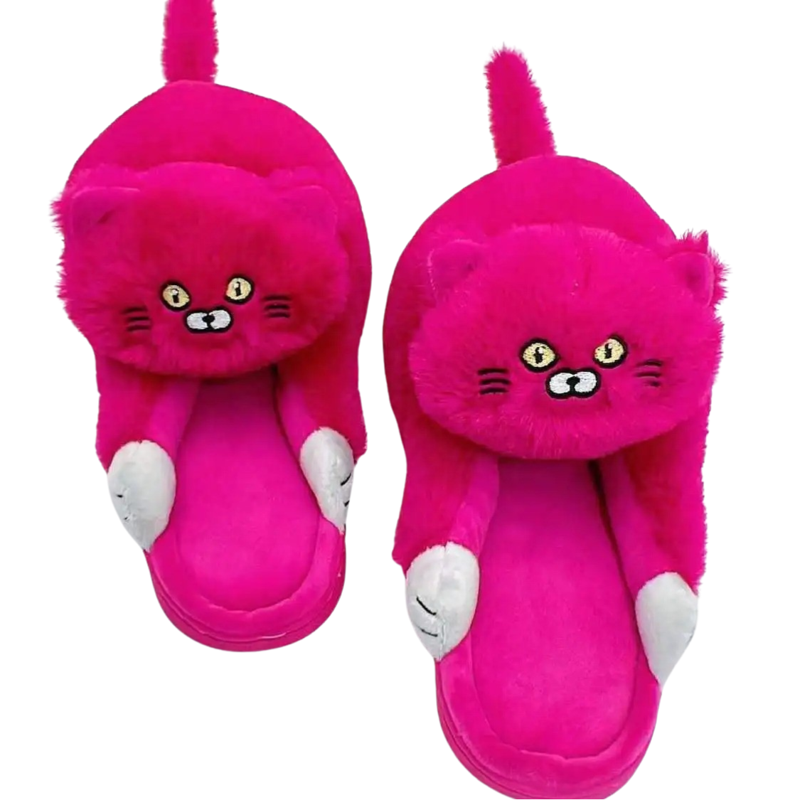 Cozy women's hugging cat slippers, cloud-like comfort & memory foam. Cute animal indoor footwear for a relaxing home.