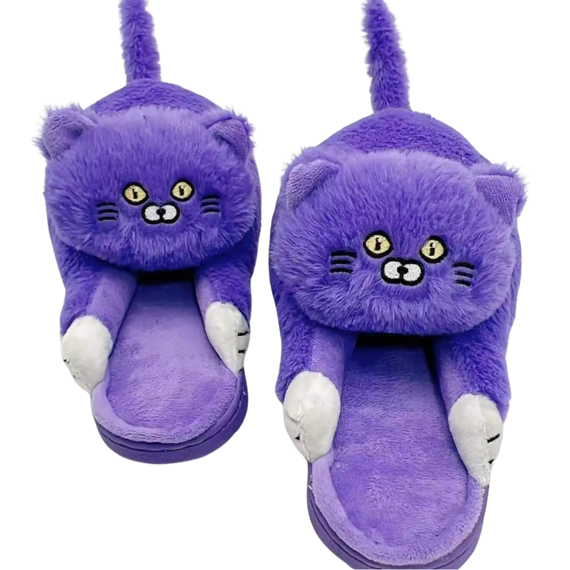 Women's cute hugging cat slippers. Cozy, cloud-like comfort with memory foam for relaxing indoor wear. Perfect for her.