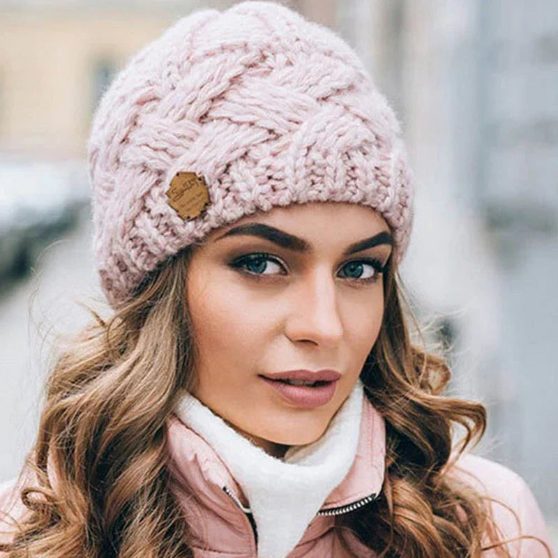 Comfortable & cozy women's knitted winter beanie hat. Soft material for warmth and style.