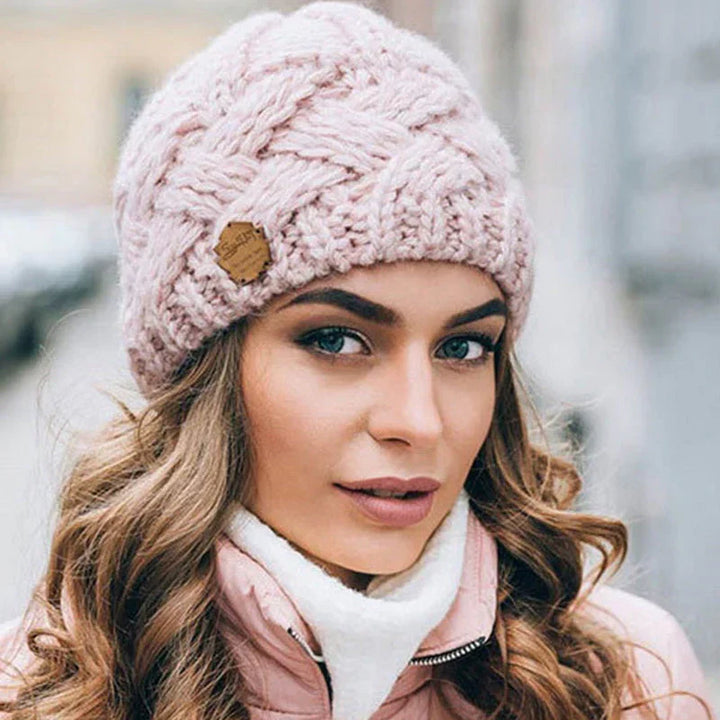 Comfortable & cozy women's knitted winter beanie hat. Soft material for warmth and style.