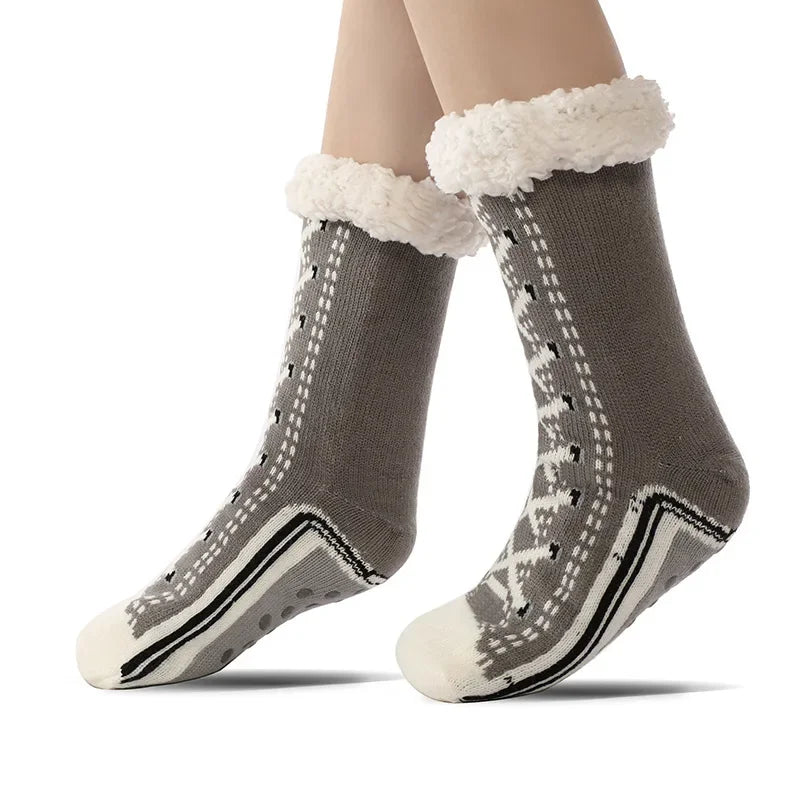 Women's anti-slip sneaker socks, plush and cozy. Designed for comfortable, secure everyday wear & footwear.
