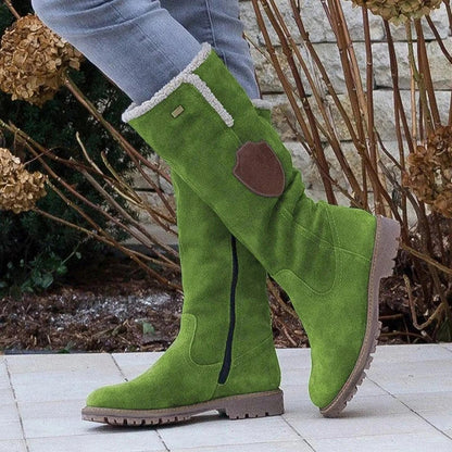Cozy black women's winter boots. Fashionable and comfortable cold weather footwear for ultimate warmth.
