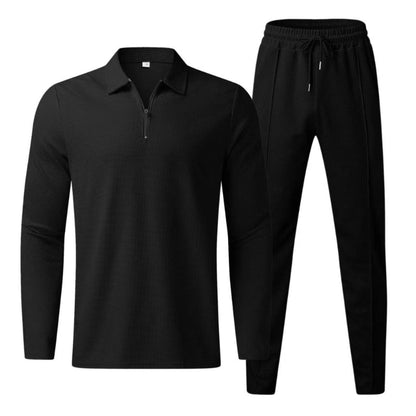 Detailed view of the women's waffle knit zip top from a cozy two-piece lounge set. Soft, breathable fabric.