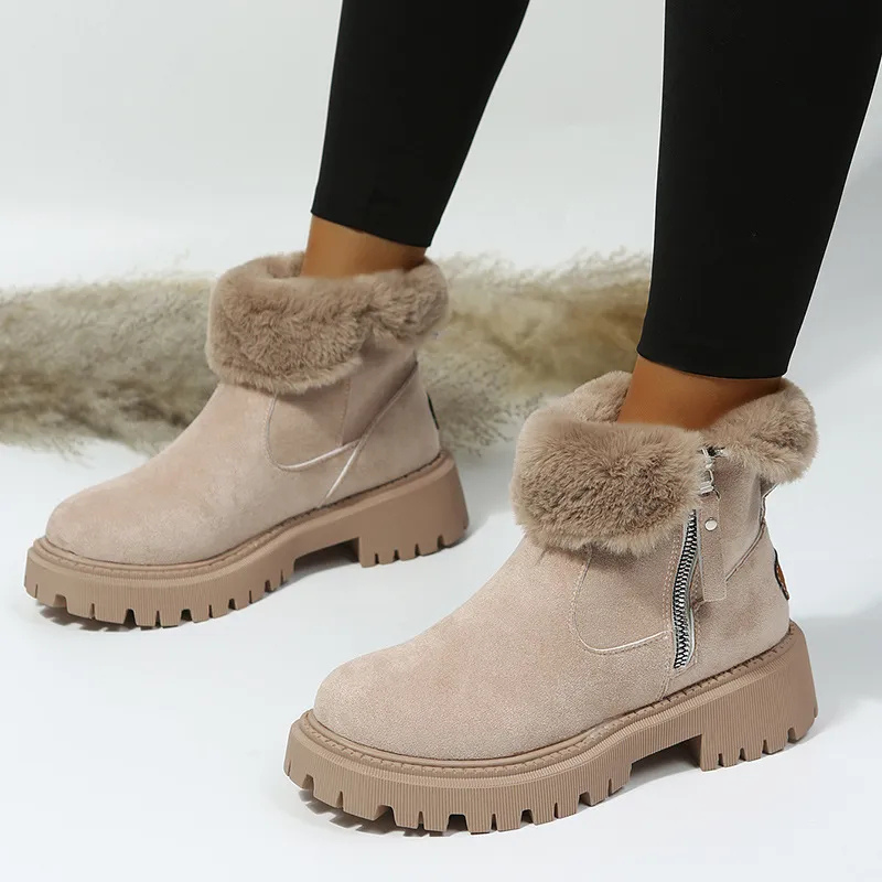Women's cozy warm winter boots, perfect for ultimate comfort in cold weather and snow. Stylish ankle boots.