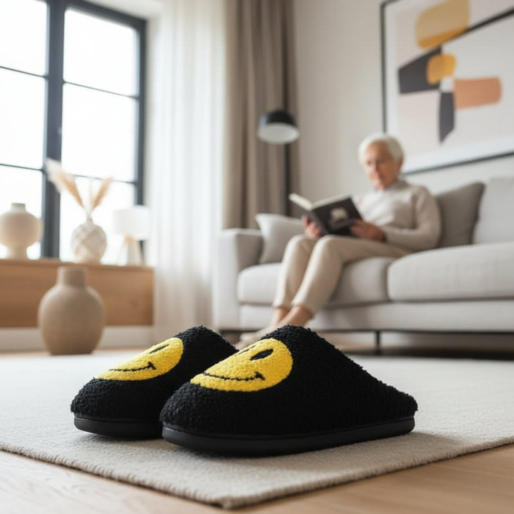 Soft women's indoor slippers, perfect for winter, featuring a thick, anti-slip sole for ultimate comfort.