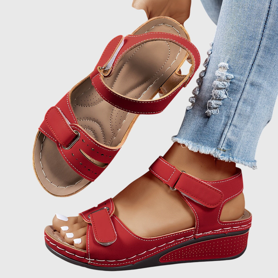 Women's Crystal Orthopedic Comfort Slip-On Sandals, offering arch support and foot pain relief.