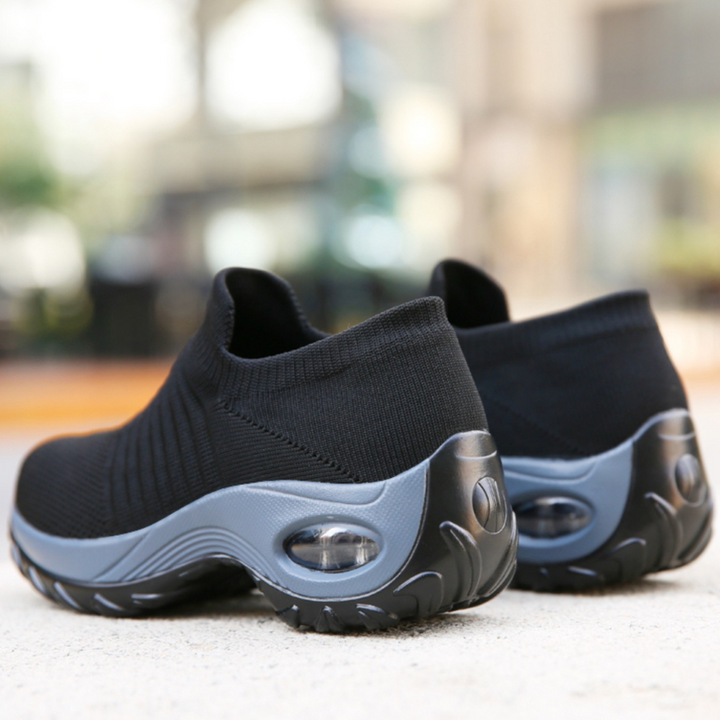 Modern women's orthopedic shoes, combining style, comfort, cushioning, and essential arch support.