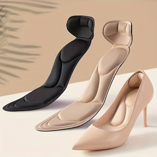Women's cushioning heel inserts for high heels, providing foot pain relief and comfort.