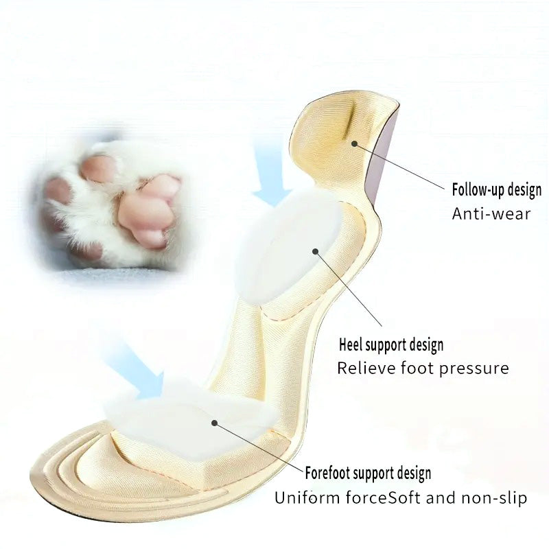 Women's shoe pads and liners for high heels, ensuring all-day foot comfort and support.