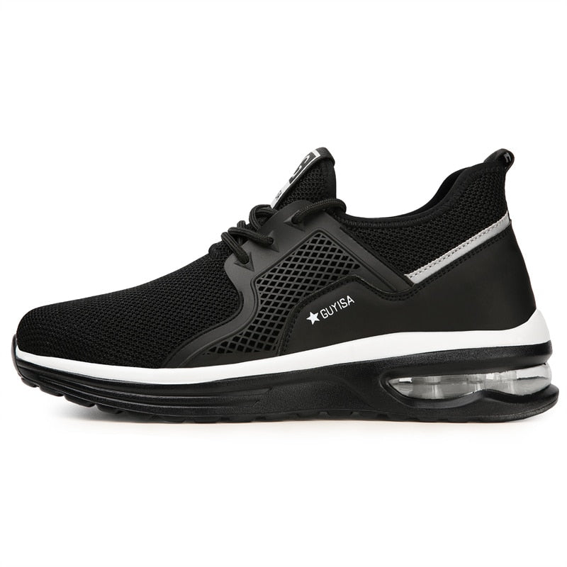 Women's dark gray orthopedic safety sneakers with steel toe, slip-resistant sole, and ergonomic comfort for work.