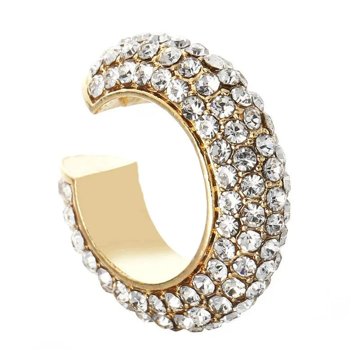 Versatile no-piercing ear cuff, dazzling pavé crystal women's accessory for any occasion.