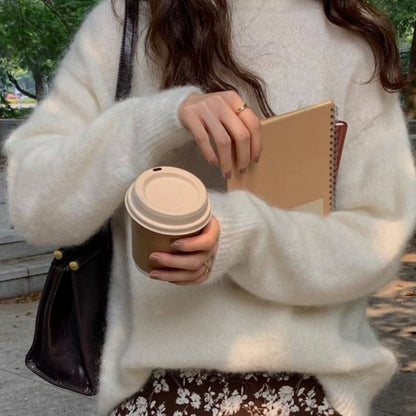 Soft women's drop shoulder long sleeve pullover, durable and comfortable for autumn.