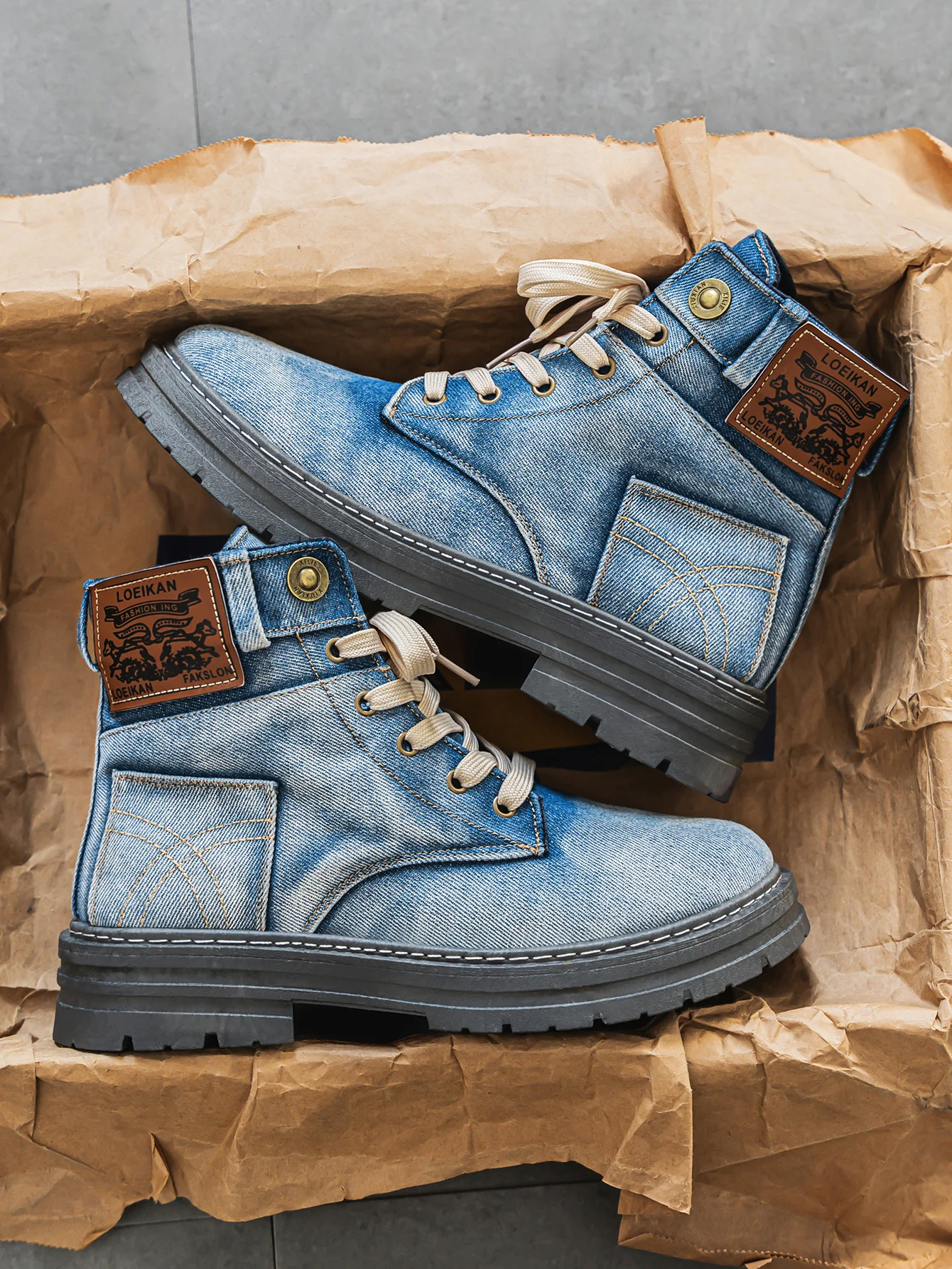 Women's durable high-cut street boots for rugged everyday wear. Comfortable, anti-slip design for urban style.