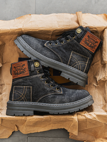 Durable high-cut women's boots, built for street style and everyday rugged comfort. Features anti-slip sole.
