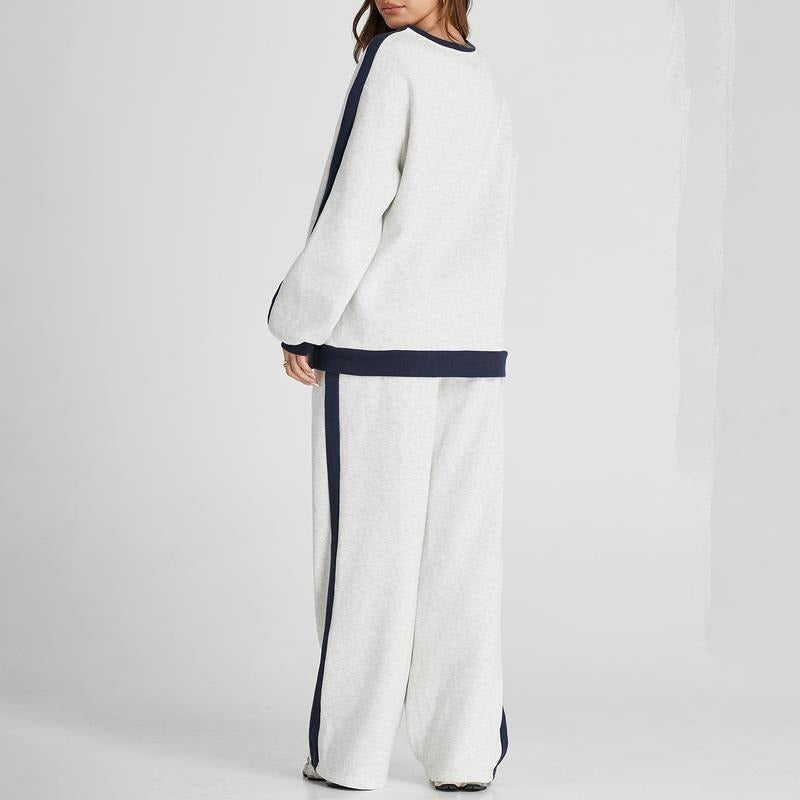 Effortless women's cotton blend lounge set, a two-piece design for ultimate relaxation and style.