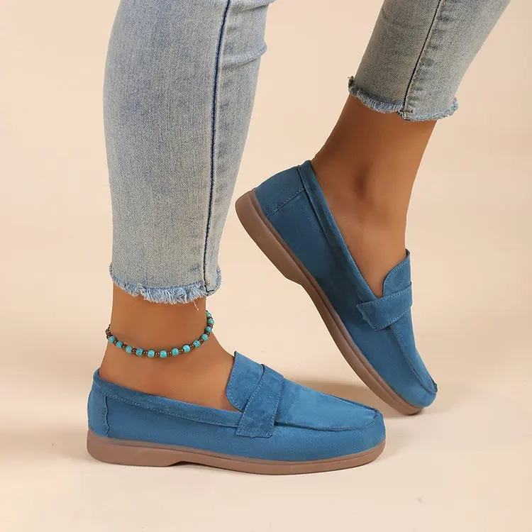 Taupe women's everyday loafers with cushioning, blending casual comfort with a refined look.
