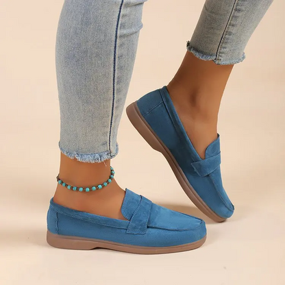 Taupe women's everyday loafers with cushioning, blending casual comfort with a refined look.
