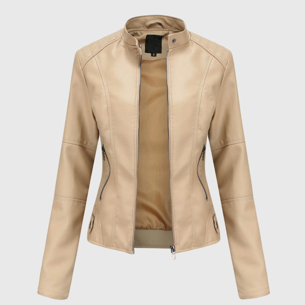 Stylish women's oversized shacket, collared and button-front, perfect for chic fall and spring layering outfits.