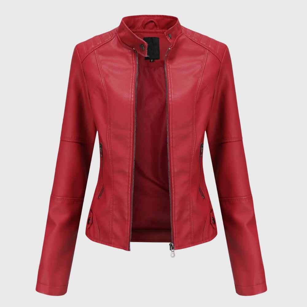 Effortless oversized women's shacket featuring a collar and button front, great for casual, versatile outerwear.