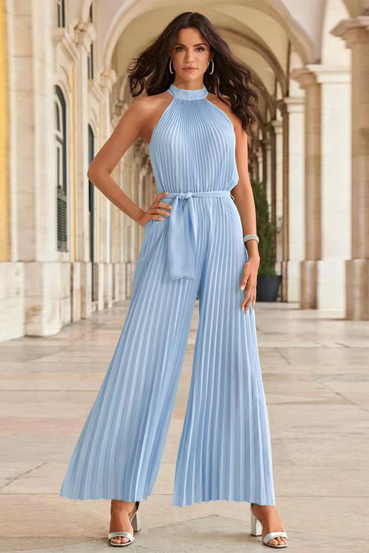 Sophisticated women's pleated jumpsuit. Ideal for elegant evening wear & special occasions.
