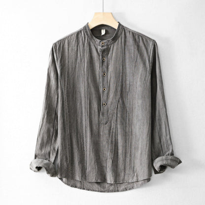 Women's effortless relaxed fit henley shirt. Long sleeve, comfortable, versatile for everyday spring & summer style.