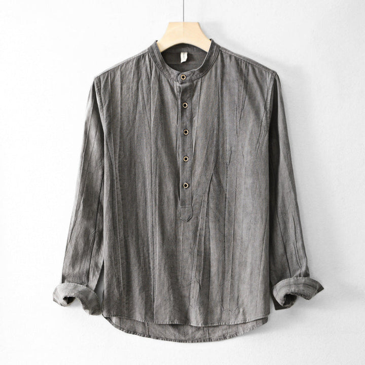 Women's effortless relaxed fit henley shirt. Long sleeve, comfortable, versatile for everyday spring & summer style.