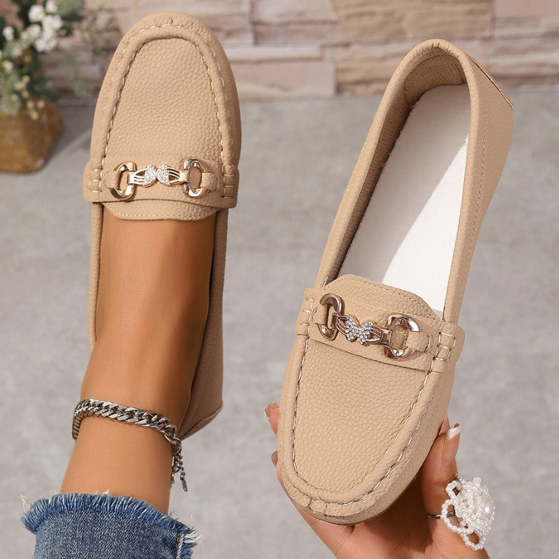 Classic women's slip-on loafers, perfect for casual footwear & versatile everyday wear.
