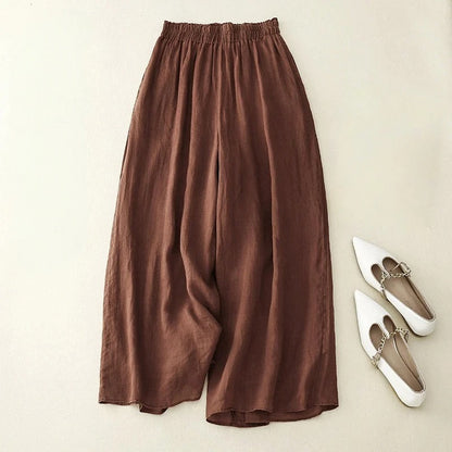 Women's effortless wide-leg trousers, perfect for comfortable, stylish everyday fashion with a relaxed fit.
