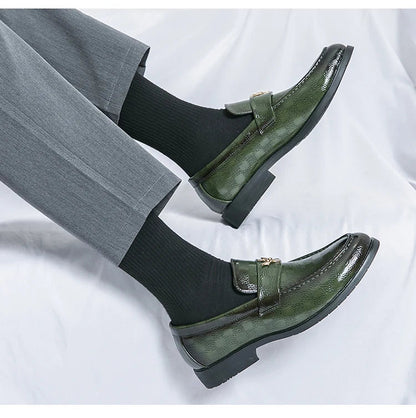 Durable women's loafers with elegant check-embossed texture. Slip-on for effortless style & comfort.