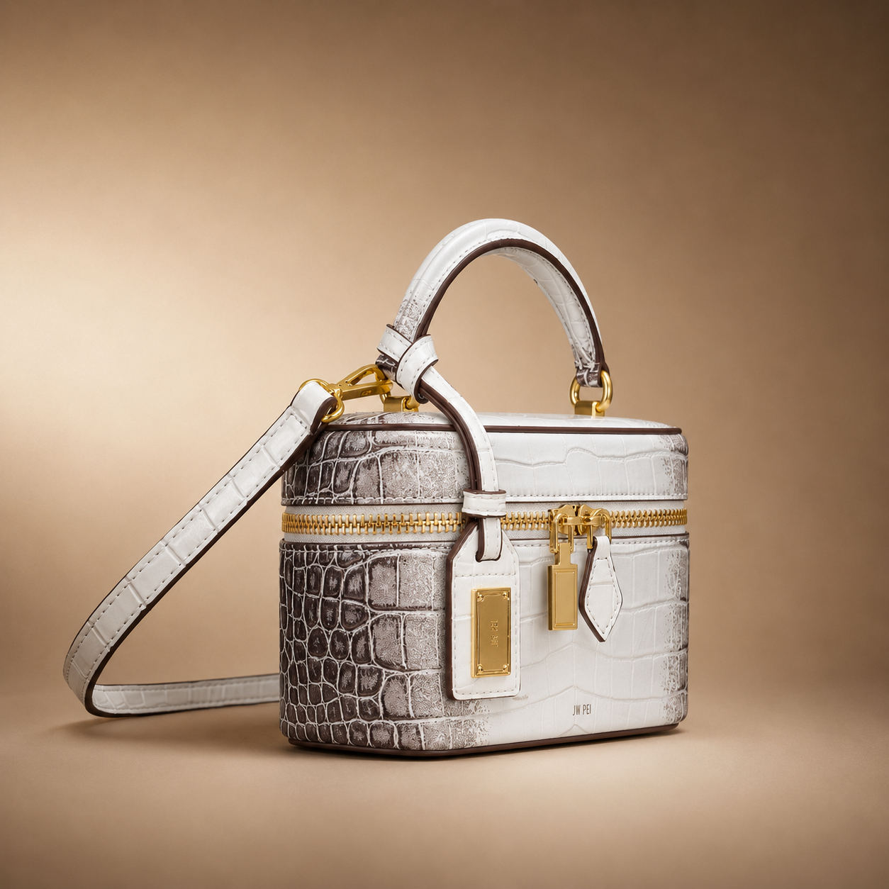 Luxurious-look faux leather embossed shoulder bag for elegant women, versatile.