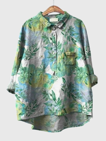 Comfortable & elegant women's floral print blouse for casual or office everyday wear.