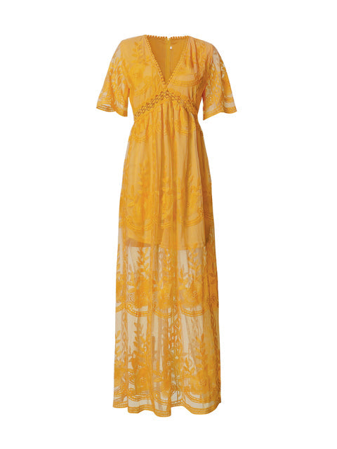 Long flowy Belinda maxi dress for women, offering elegant summer style & comfort.