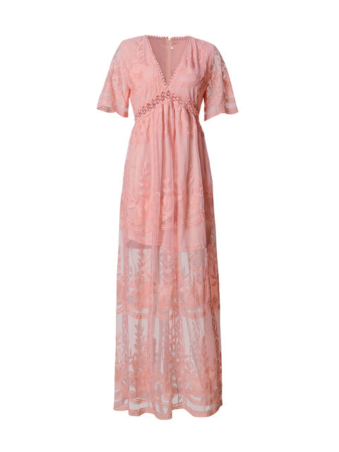 Women's summer maxi dress, the elegant Belinda design for warm weather parties & vacations.