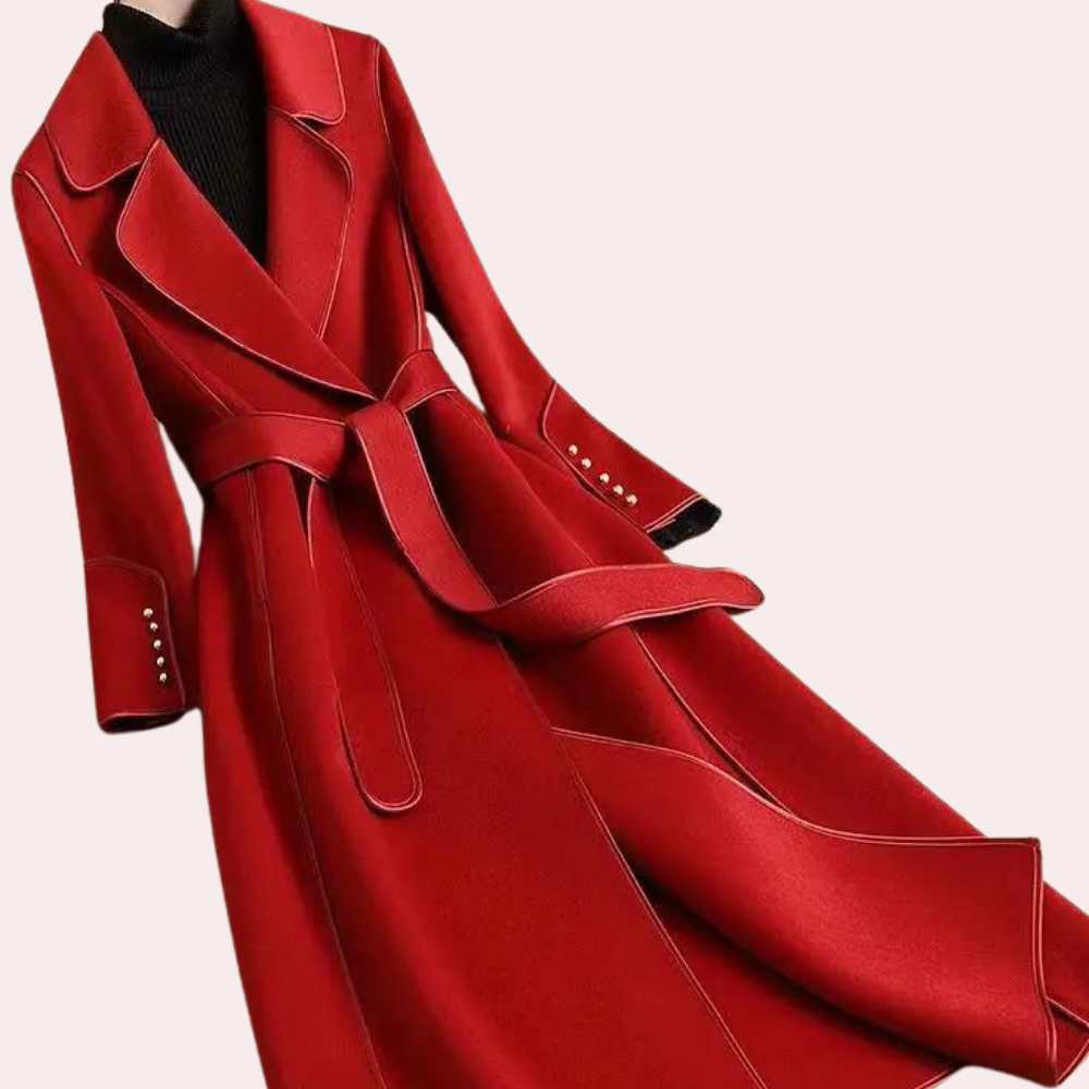 Casual women's long coat, double-button outerwear for comfortable, stylish everyday wear. Versatile fashion.