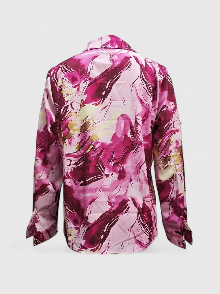 Chic women's long-sleeve blouse, an elegant and stylish top for a polished look in any setting.
