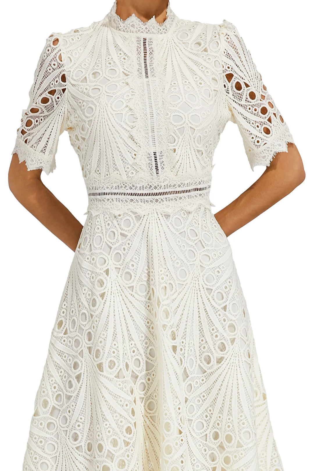 Women's elegant wedding guest midi dress, tailored for a sophisticated look at spring & summer special occasions.