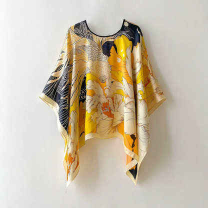 Lightweight women's patterned shawl, an elegant and versatile accessory for all seasons. A stylish fashion statement.